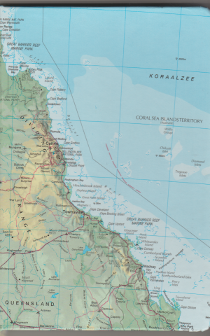 Notitieboek met landkaart naar keuze