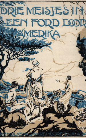 Drie meisje in een Ford door Amerika